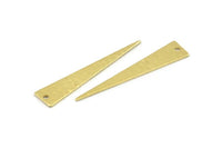 Brass Triangle Charm, 12 Hammered Raw Brass Triangle Charms With 1 Hole, Findings (40x8x0.80mm) M293