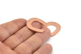 U Shaped Charm, 10 Raw Copper U Shaped Charms With 1 Hole, Blanks (25x22x0.80mm) M446