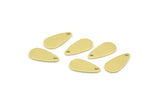 Brass Drop Charm, 50 Raw Brass Drop Charms With 1 Hole, Blanks (14x7x0.80mm) M449