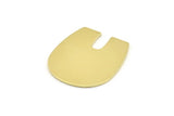 Brass U Shaped Blank, 8 Raw Brass U Shaped Stamping Blanks, Findings (25x22x0.80mm) M455