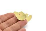 Brass U Shaped Blank, 8 Raw Brass U Shaped Stamping Blanks, Findings (25x22x0.80mm) M455
