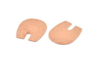 Copper U Shaped Blank, 6 Raw Copper U Shaped Stamping Blanks, Findings (25x22x0.80mm) M458