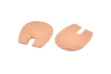 Copper U Shaped Blank, 6 Raw Copper U Shaped Stamping Blanks, Findings (25x22x0.80mm) M458