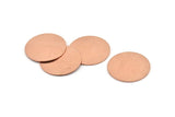 Copper Round Disc, 6 Raw Copper Stamping Tags (25x0.80mm) D0526