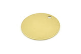 Brass Round Tag, 8 Raw Brass Round Charms With 1 Hole, Stamping Tags, Personalized Tag (25x0.80mm) M436