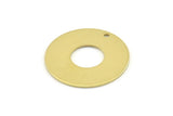 Brass Round Tag, 10 Raw Brass Round Charms With 1 Hole, Brass Pendants (25x0.80mm) M427