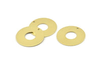 Brass Round Tag, 10 Raw Brass Round Charms With 1 Hole, Brass Pendants (25x0.80mm) M427