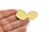 D Shaped Charm, 8 Raw Brass D Shaped Charms With 1 Hole, D Shape Blanks (25x22x0.80mm) M464