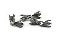 Silver Dragon Claw, 925 Silver, 925 Black Silver Bracelet Connectors, For Making Bracelets, Bracelet Clasp - Setting Size 8mm F126