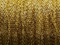 Gold Brass Chain, 25 Meters - 82.5 Feet (1.5x2mm) Gold Tone Brass Soldered Chain - Y006 ( Z016 )