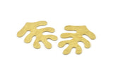 Brass Leaf, 8 Raw Brass, Textured Leaf, Leaf Blank, Leaf Charm, Stamping Blank, Leaf Findings (32x25x0.80mm) M488