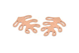Copper Leaf, 8 Raw Copper, Leaf Blank, Leaf Charm, Stamping Blank, Leaf Findings (32x25x0.80mm) M487