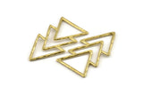 Brass Triangle Pendant, 2 Raw Brass Geometric Pendants (50x27x2mm) N0965