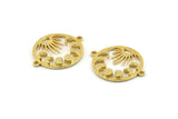Moon Phases Charm, 4 Raw Brass Crescent Charms With 2 Loops, Connectors, Bracelet Parts (22mm) N1356