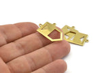 Pirinç Chevron Charm, 1 Döngülü 12 Ham Pirinç Ok Charm (27x15x0,80 mm) A1596