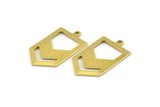 Brass Chevron Charm, 12 Raw Brass Arrow Charms With 1 Loop (27x15x0.80mm) A1600
