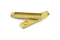 Brass Rectangle Charm,  Raw Brass Rectangle Charms With 1 Loop, Pendants (55x12x4mm) N1054