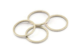 25mm Circle Connectors, 8 Antique Silver Plated Brass Circle Connectors (25x2x2mm) E009 H1205