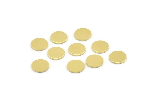 Brass Round Tag, 50 Raw Brass Round Stamping Blanks, Findings (8x0.80mm) M412