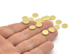 Brass Round Tag, 50 Raw Brass Round Stamping Blanks, Findings (8x0.80mm) M412