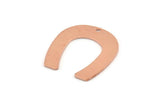 U Shaped Charm, 10 Raw Copper U Shaped Charms With 1 Hole, Blanks (25x22x0.80mm) M446