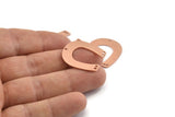 U Shaped Charm, 10 Raw Copper U Shaped Charms With 5 Holes, Blanks (25x22x0.80mm) M448
