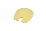 Brass U Shaped Blank, 8 Raw Brass U Shaped Stamping Blanks, Findings (25x22x0.80mm) M455