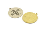 Mayan Pendant, Silver Mayan Charm, Brass Mayan Charm, Mayan Civilization Symbol, Mayan Charm, Aztec Pendant, Aztec Mayan (32x29x1.2mm) N1389