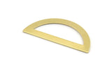 Semi Circle Blank, 10 Raw Brass Half Moon Stamping Blanks (38x17x0.80mm) M515