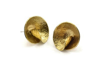 Brass Flower Earring, 2 Raw Brass Flower Stud Earrings (24mm) N1132