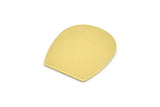 D Shaped Blank, 8 Raw Brass D Shaped Stamping Blanks (25x22x0.80mm) M463