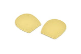 D Shaped Blank, 8 Raw Brass D Shaped Stamping Blanks (25x22x0.80mm) M463