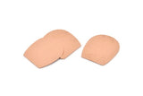 D Shaped Blank, 6 Raw Copper D Shaped Stamping Blanks (25x22x0.80mm) M468
