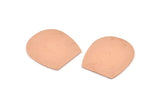 D Shaped Blank, 6 Raw Copper D Shaped Stamping Blanks (25x22x0.80mm) M468