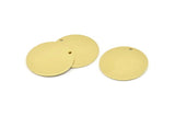 Brass Round Tag, 8 Raw Brass Round Charms With 1 Hole, Stamping Tags (25x0.80mm) M474