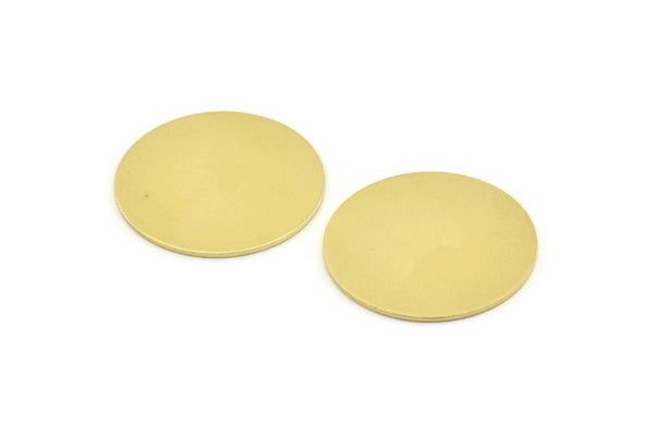 Brass Round Disc, 8 Raw Brass Round Stamping Blanks, Stamping Tags (25x0.80mm) M473