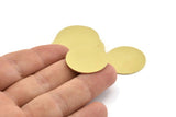 Brass Round Disc, 8 Raw Brass Round Stamping Blanks, Stamping Tags (25x0.80mm) M473