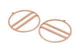 Bakır Çember Tılsım, 1 Halkalı 2 Ham Bakır Çember Tılsım, Kolye Uçları, Bulgular (45x43x0,80 mm) M526