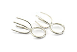 Claw Ring Settings - 925 Silver 4 Claw Ring Blanks For Natural Stones N0044