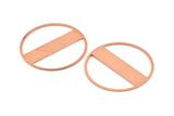 Copper Round Blank, 2  Raw Copper Round Stamping Blanks (43x0.90mm) M552