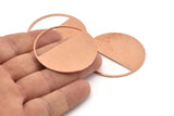 Copper Round Blank, 2  Raw Copper Round Stamping Blanks (43x0.90mm) M547