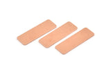 Copper Rectangle Blank, 10 Raw Copper Rectangle Stamping Blanks (30x10x0.80mm) M555