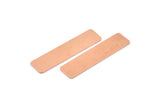 Copper Rectangle Blank, 8 Raw Copper Rectangle Stamping Blanks (40x10x0.80mm) M557
