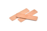 Copper Rectangle Blank, 8 Raw Copper Rectangle Stamping Blanks (40x10x0.80mm) M557