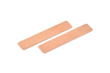 Copper Rectangle Blank, 6 Raw Copper Rectangle Stamping Blanks (50x10x0.80mm) M559