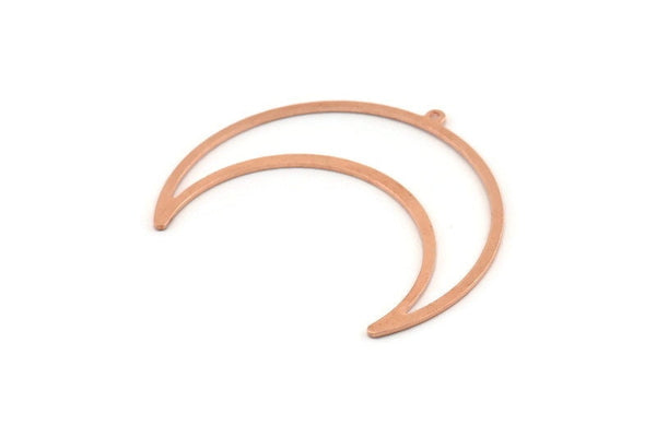 Bakır Ay Tılsımı, 1 Döngülü 4 Ham Bakır Hilal Ay Tılsımı (50x15x1mm) M569