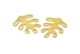 Brass Leaf, 10 Raw Brass, Textured Leaf, Leaf Blank, Leaf Charm, Stamping Blank, Leaf Findings (32x25x0.80mm) M486