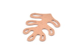 Copper Leaf, 8 Raw Copper, Leaf Blank, Leaf Charm, Stamping Blank, Leaf Findings (32x25x0.80mm) M487