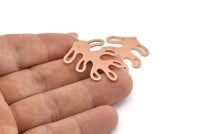 Copper Leaf, 8 Raw Copper, Leaf Blank, Leaf Charm, Stamping Blank, Leaf Findings (32x25x0.80mm) M487