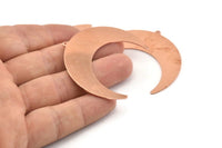 Bakır Ay Tılsımı, 1 Döngülü 4 Ham Bakır Hilal Ay Tılsımı (50x15x1mm) M594